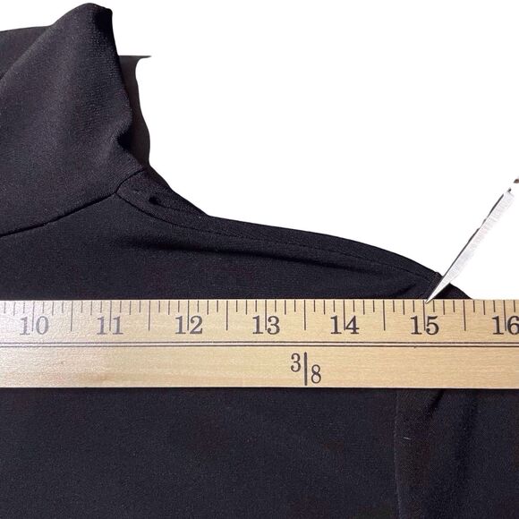 NWT Clara Sunwoo Choker V-Neckline Tunic Size Medium 3/4 Sleeve Black Lagenlook - Picture 11 of 16